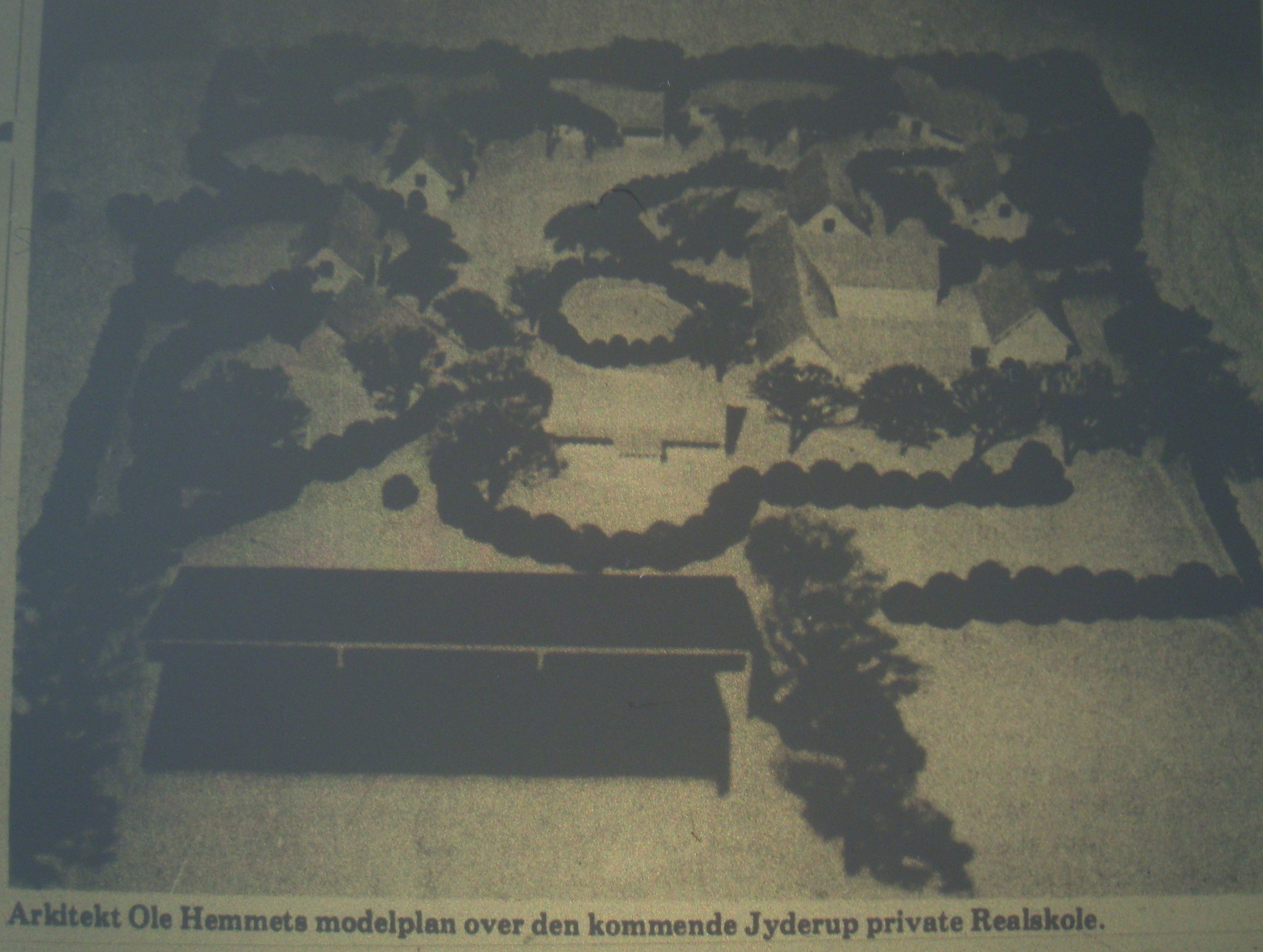 Arkitekt Ole Hemmeths model for Jyderup Realskole 1975